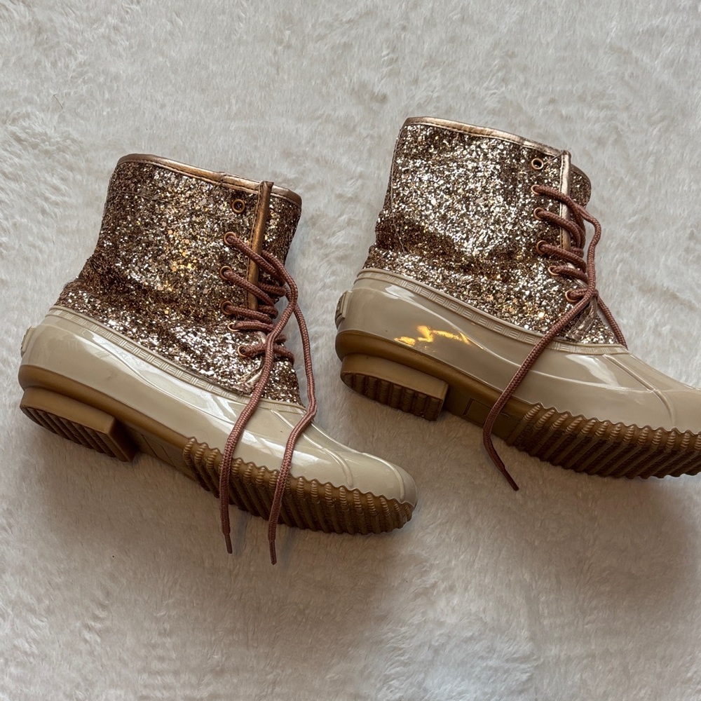 Sparkling Glitter Ankle Duck Boots